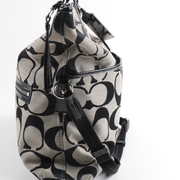 COACH SIGNATURE STRIPE FOLDOVER TOTE - Picture 6 of 6